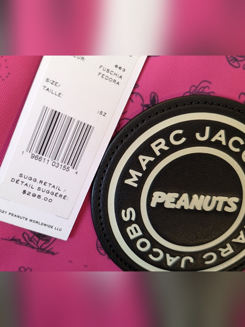 Marc Jacobs x Peanuts Pink Tote with Character Print - Picture 4 of 4